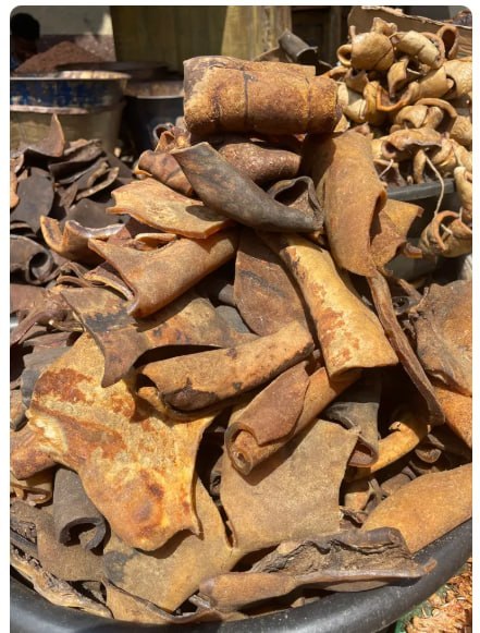 Smoked cow skin